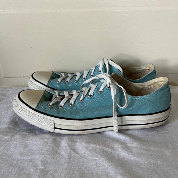 Converse Low Top Sneakers Chuck Taylor Mens Sz 13 Light Blue - Picture 3 of 8